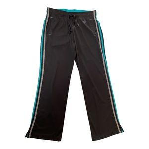 Made For Life Turquoise & Black Sports/Track/ Exercise   Pants Medium